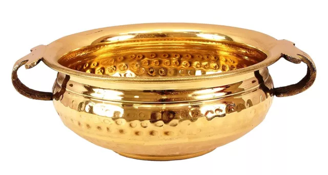 Indian Traditional Pure Brass Urli Decorative Bowl For Home Decor 6 inches