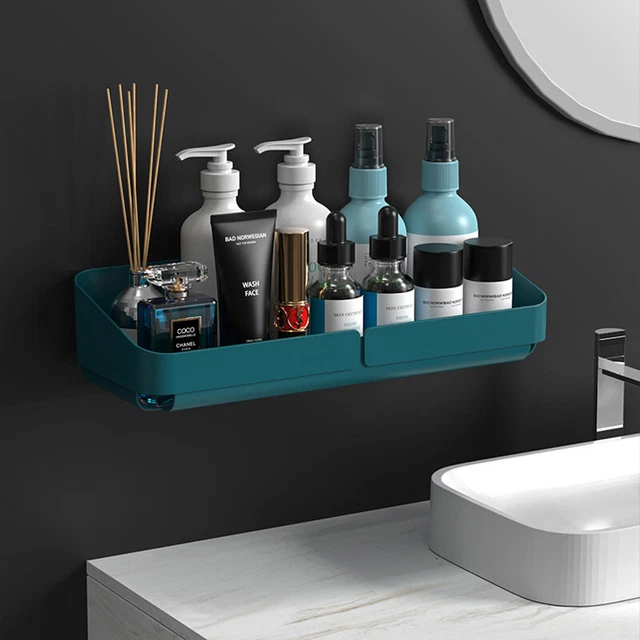 Scaffali da bagno autoadesivi montati a parete portaoggetti portaoggetti portaoggetti portaoggetti WC portalavabo-con