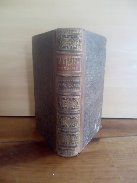 livre ancien-L'Abbé prévost-Histoire générale des voyages , tome 27 -1749