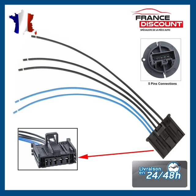 Kit Réparation Connectique Résistance Chauffage + Pulseur D'air Habitacle Pour Peugeot 3008, 5008, DS5 - Compatible Climatisation