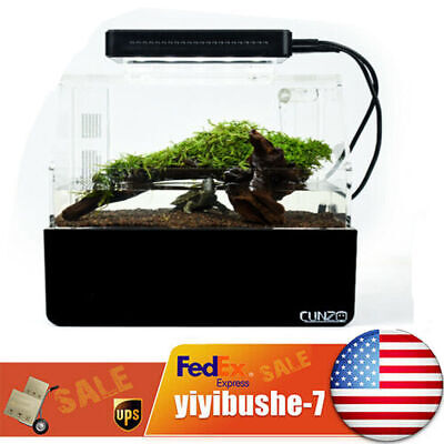 Mini Desktop Fish Turtle Tank Bottom Filter Rearing Aquarium Micro Fish Tank ABS