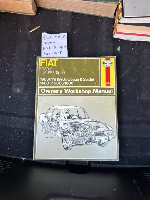 Haynes Fiat 124 Sport 1968-78 Owners Workshop Manual