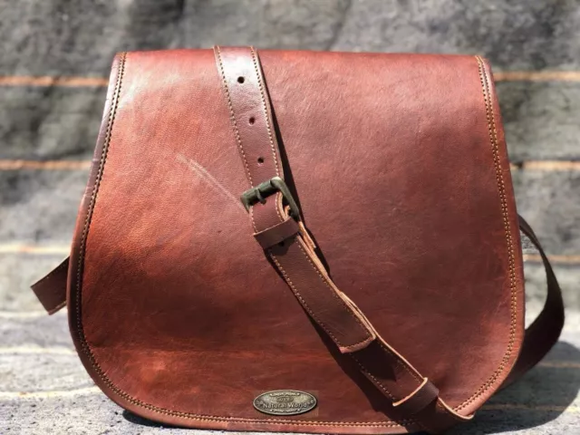 Mujer Vintage Hasta 33cm Cuero Bandolera Bolsa para Portátil Maletín