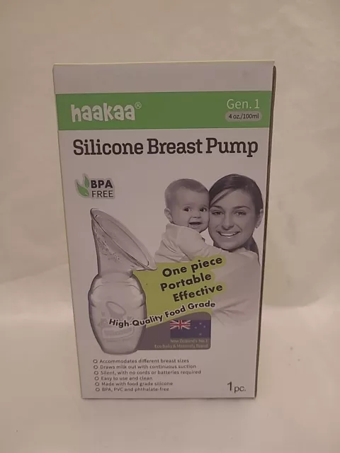 Haakaa Silicone Breast Pump, Gen 1 , 4oz 100ml  1pc BPA Free