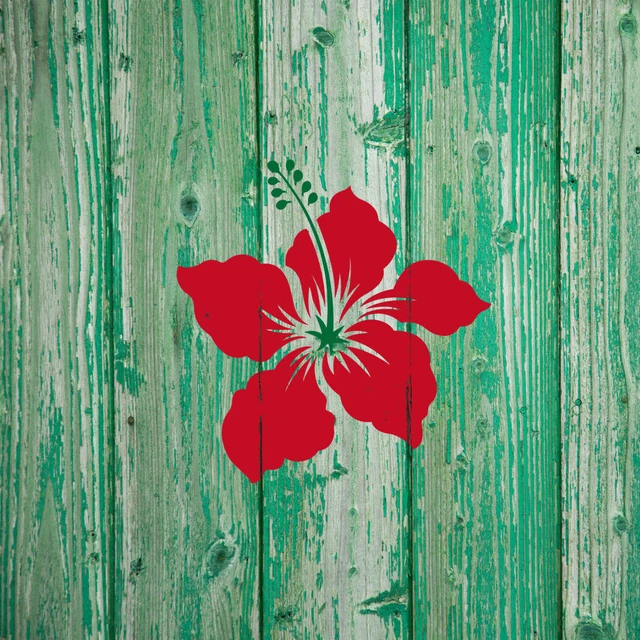 Plantilla de arte de pared de hibisco pequeño para arte de pared de...