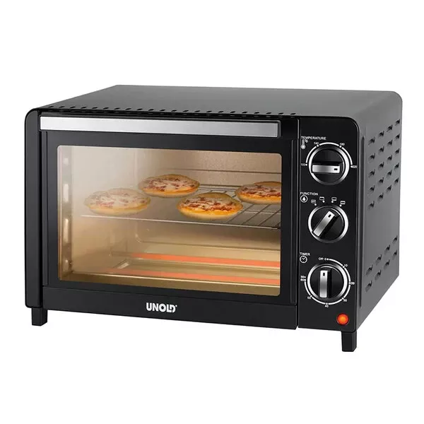 Unold Mini Backofen Pizzaofen Miniofen Ofen Oberhitze Unterhitze Timer 18L 1200W