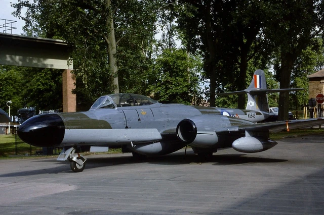 ORIGINAL 35MM COLOUR slide of preserved Gloster Meteor NF14 WS843 £1.30 ...