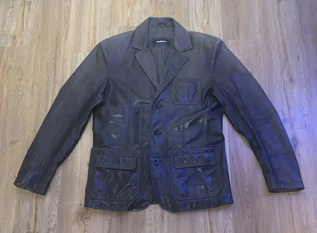 Strellson Herren Jacke Lederjacke Braun Gr. 48 S