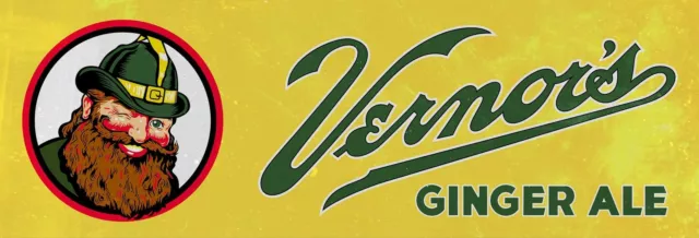 (3) Vernor's Ginger Ale Man With Hat 24" Heavy Duty Usa Metal Advertising Sign