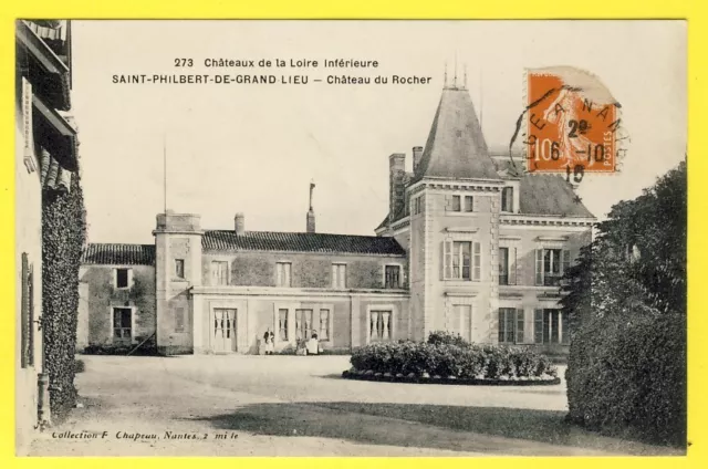 cpa Ecrite en 1916 ST PHILBERT de GRAND LIEU CHÂTEAU du ROCHER Cormerais Ludovic