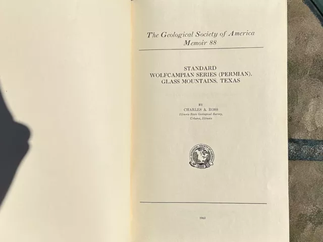 Standard Wolfcampian Series Permian Glass Mountains Texas Fossil Book Hardcover 3