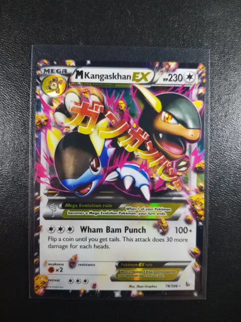 Pokemon Card Mega M Kangaskhan EX 79/106 Half Art Holo Flashfire NM