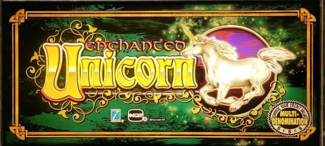Beautiful Enchanted Unicorn Igt Slot Machine Glass. 20 1/2" × 9 1/2"