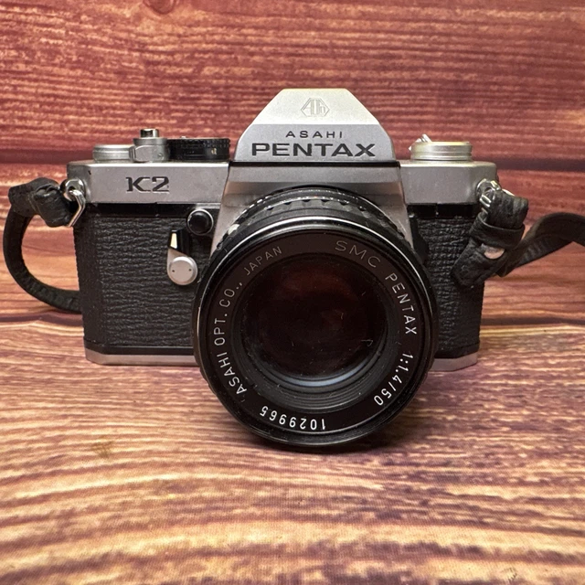 PENTAX K2 CAMERA WITH SMC PENTAX 2/50mm Lens EXCELLENT TESTED