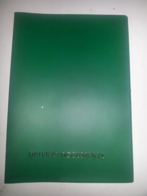 A5 Mid Green Car Document Holder Holder With Card Pocket