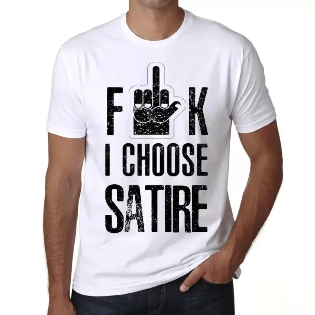 ULTRABASIC Homme Tee-Shirt F**k Je Choisis La Satire F**k I Choose Satire