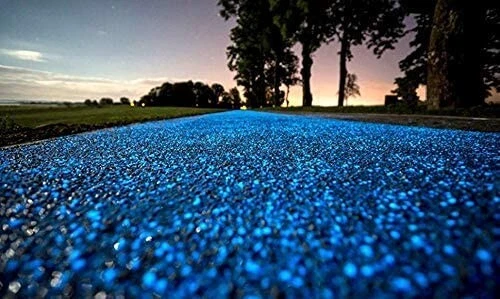 GLOW in The Dark Rocks Garden Fish Tank Aquarium Walkway Plant Pots BLUE 200Pcs