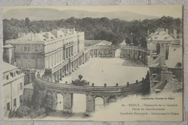 CPA " NANCY - Hémicycle de la Carrière - Palais du Gouvernement