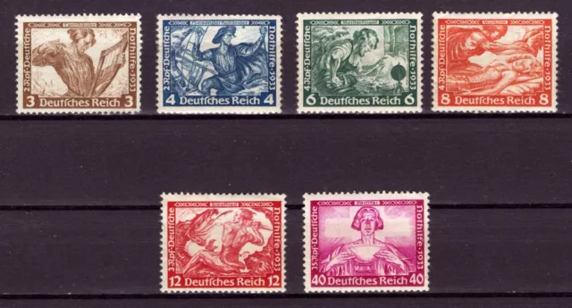 DR 1933 aus Michel 499 -507 postfrisch