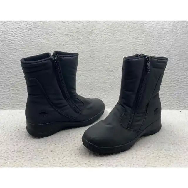 Totes Waterproof Boots Womens 6 M Zip Up Rain Snow Hiking Outdoors Black