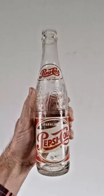 Vintage 10oz Pepsi-Cola Sparkling Embossed Bottle - Spruce Pine, N.C.
