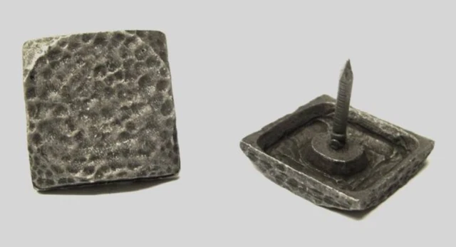 30mm Square Dimple Pewter Decorative Upholstery Nail