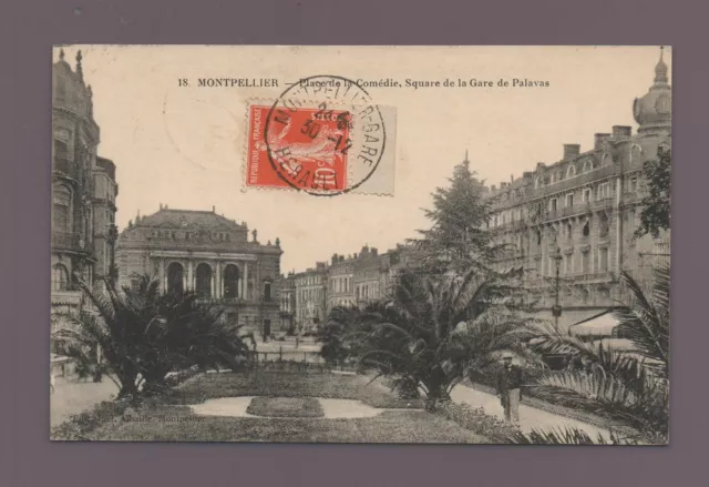 MONTPELLIER - Place de la Comédie - Square de la gare de Palavas    (K8831)