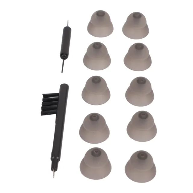 (L 0.5in)Sound Aid Earbud Tip Noise Cancelling 10pcs Sound Amplifier