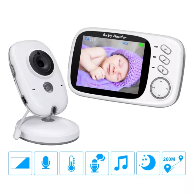 Boifun Babyphone mit Kamera Kabellos und 3,2 Zoll LCD VOX