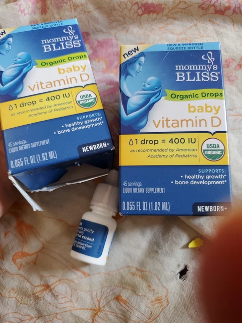 Mommy’s Bliss 2-pack Baby Vitamin D Organic Drops, exp 8/23