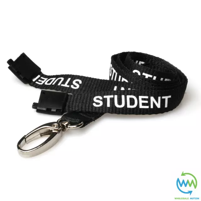 STUDENT LANYARD ID Card NECK STRAP Holder METAL CLIP For BADGE Pass USB Keys Lot