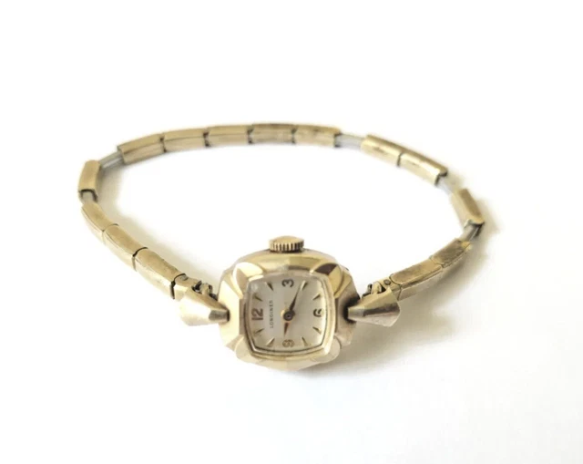 RELOJ LONGINES ANTIGUO Chapado En Oro 10K Funciona cuerda Manual