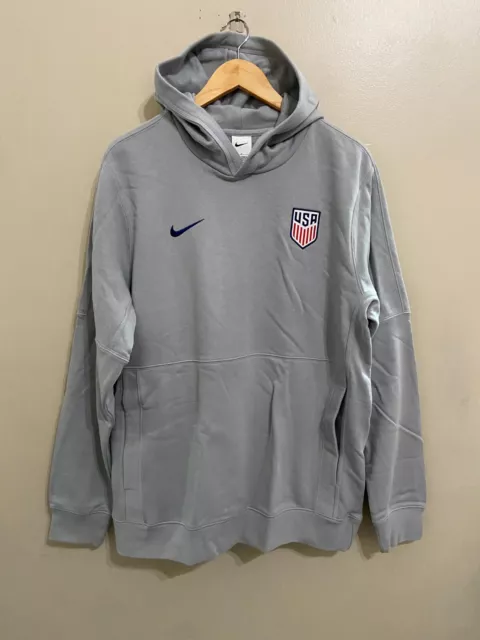 Nike USMNT USA Soccer French Terry Team Issue Travel Hoodie Sweatshirt Mens L