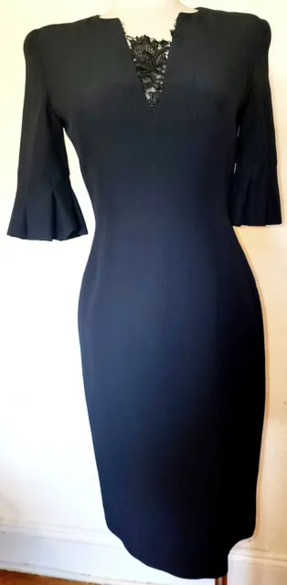 Alexander McQueen Black Short Sleeve Dress Size 38/ S
