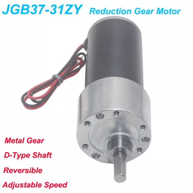 DC Permanent Magnet Gear Motor 12V 24V High Torque 10RPM-1270RPM Reversible