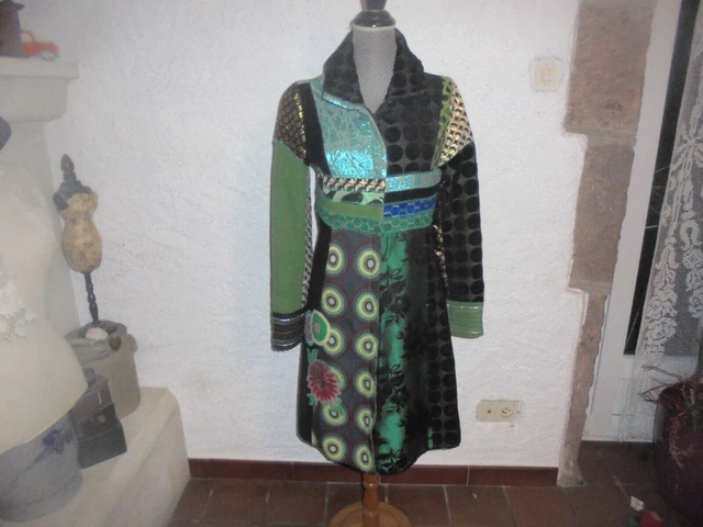 Manteau DESIGUAL Vintage Taille 38/40 Rouge - Occasion Très Bon État