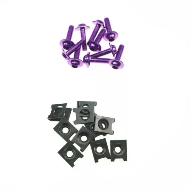 Purple 6mm Fairing Body Work Bolt Kit Screw Spire Speed Fastener Clip Nut Custom