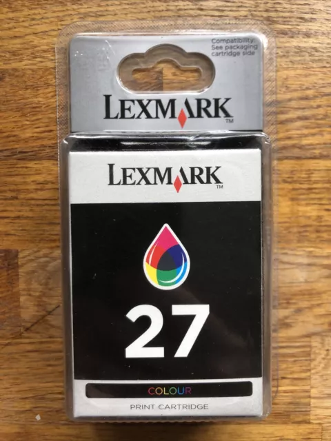 Genuine 2X Lexmark Ink Cartridge 27 Colour 10Nx227Bl Sealed - Free Delivery