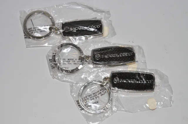 2x Bacardi Coco Stainless Steel Key Chain - NEW Original packaging