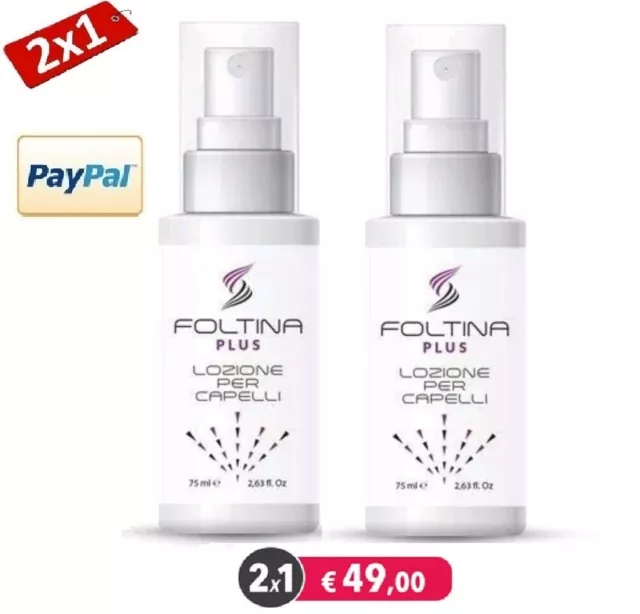 FOLTINA Plus ® 2X1 Originale Anticaduta Extra Forte per infoltire i Capelli 3