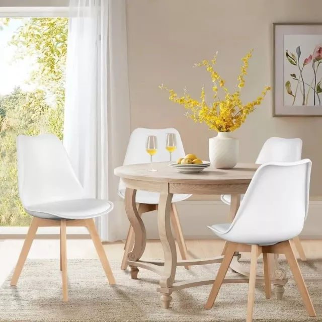 Dining Chairs Set of 4 Modern Padded Seat Set of 4 UK Jamie Lorenzo Contemporary