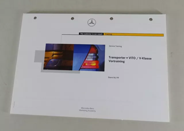 Workshop Manual Mercedes Transporter Vito / V Class By 06/1999