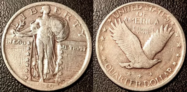 United States - Standing Liberty Quarter Dollar Silver 1920! Km# 141