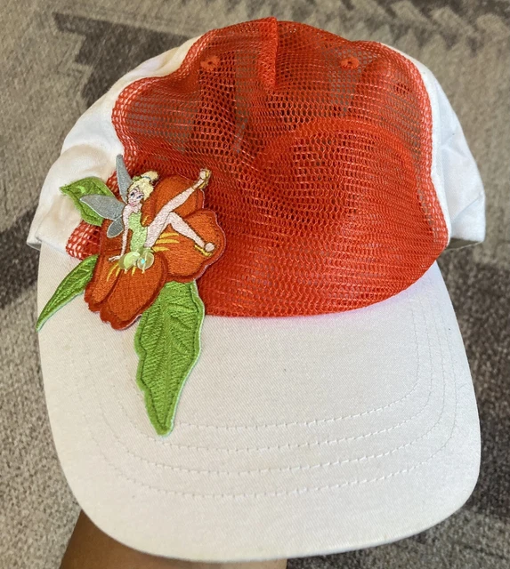 Disneyland Resort Tinker bell White Hat Snapback Mesh Front