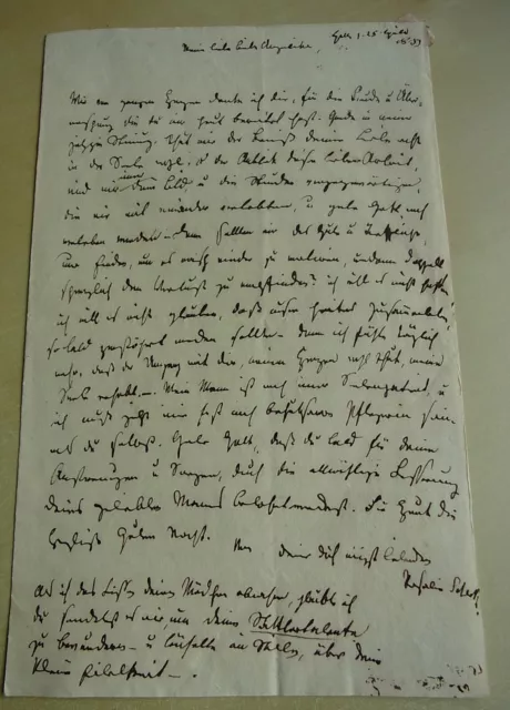 Cartas Halle 1831/32 Rosalie Scherk,Mujer Mathematiker Heinrich Ferdinand Scherk 2