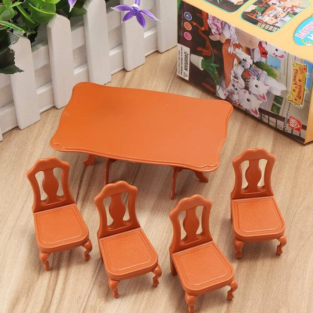 Sillas de mesa de resina para niños mesa de resina modelo de mesa pequeña en miniatura