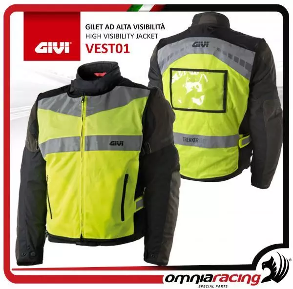 Givi VEST02 Trekker Vest Taglia XXL/XXXL Gilet con bande riflettenti CEE