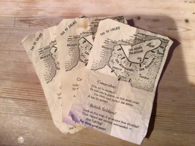 WW2 German Surrender Leaflet Dropped on Dunkirk Harbour & surrounding area.