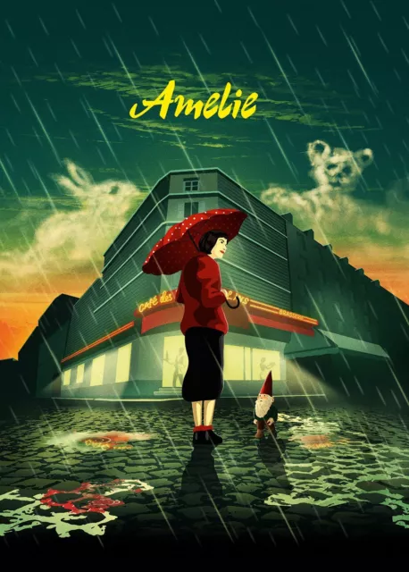 AMELIE POULAIN - Affiche de Cinéma - Poster du Film - Audrey Tautou & Kassovitz