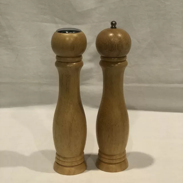 Farberware Light Oak 10” Salt Shaker & Pepper Grinder Set